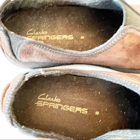 Clarks Springers Suede Mocs 8 - Picture 7 of 9